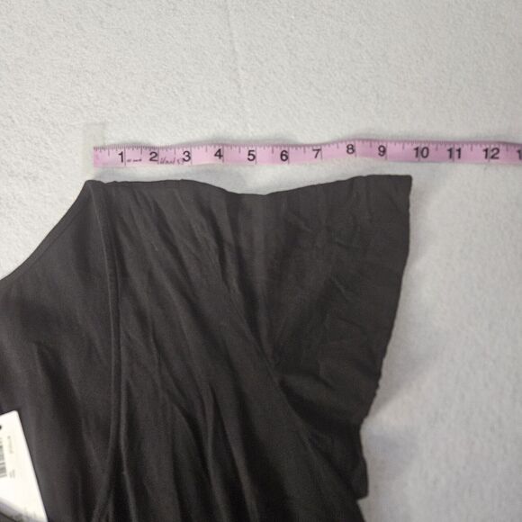 BB Dakota STEVE MADDEN Black Romper NWT Sz 10 Shorts Flutter Sleev - Picture 6 of 8